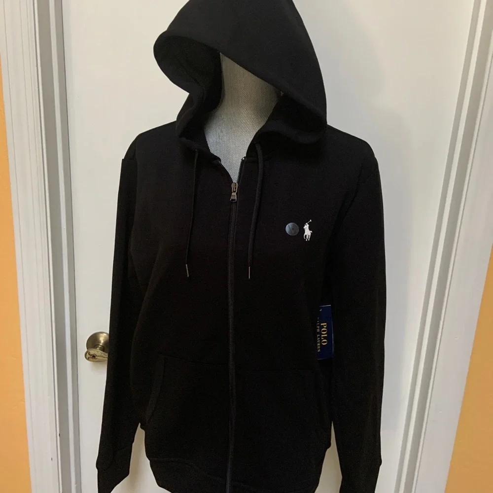 Polo Ralph Lauren mens black zip up hoodie jacket - Picture 2 of 6